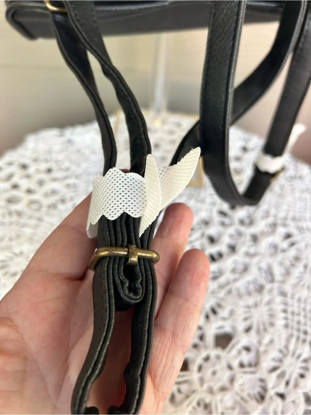 NWT - Black Vegan Leather Tassel Backpack - Stylish Everyday Bag